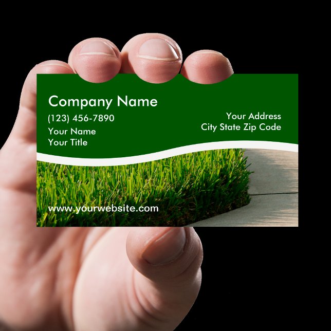 Neighbourhood Lawn Service Design Business Card (Creator Uploaded)