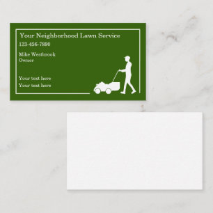 Neighbourhood Lawn Service Simple Business Card