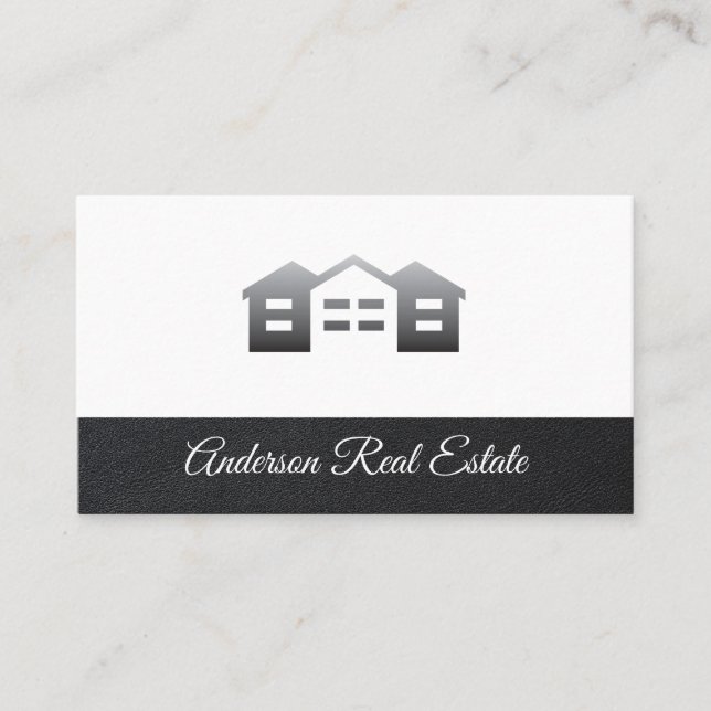 Neighbourhood Logos | Leather Trim | Real Estate Business Card (Front)