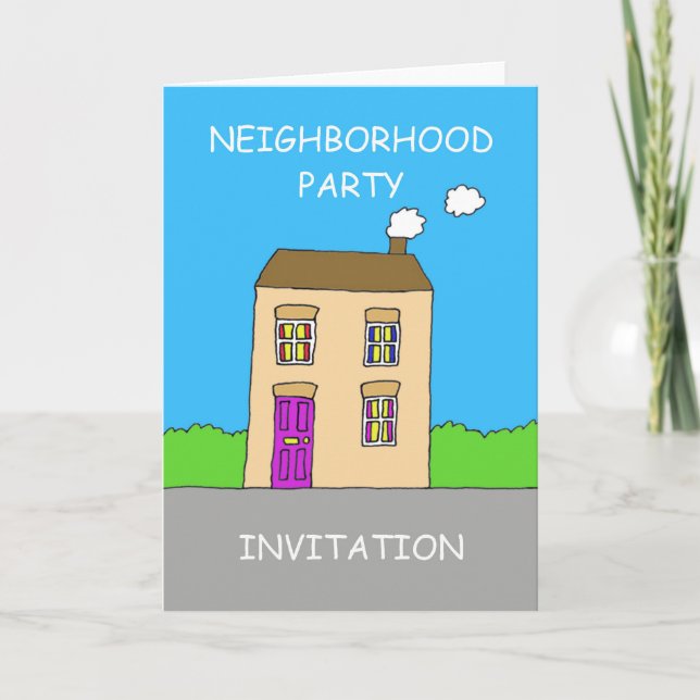 Neighbourhood Party Invitation. Invitation (Front)