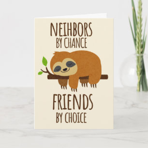 Neighbours by Chance Friends By Choice Bestie   Holiday Card