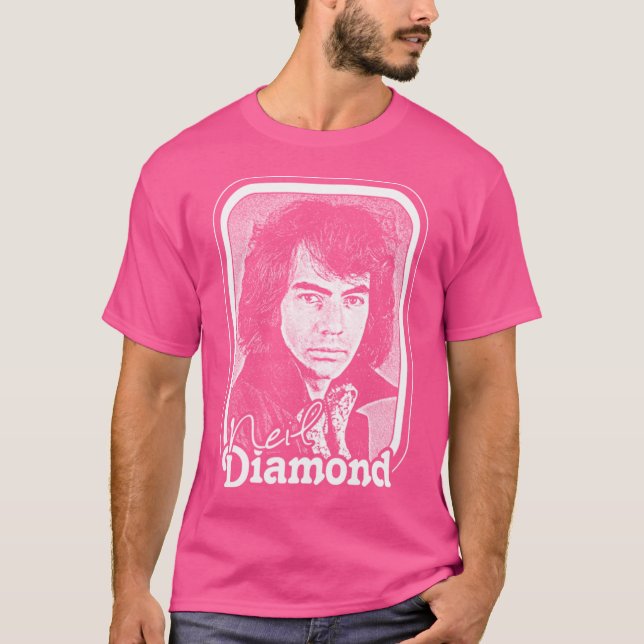 Neil Diamond  Retro 70S Fan Design T-Shirt (Front)