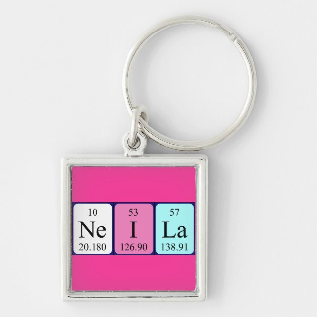 Neila periodic table name keyring (Front)