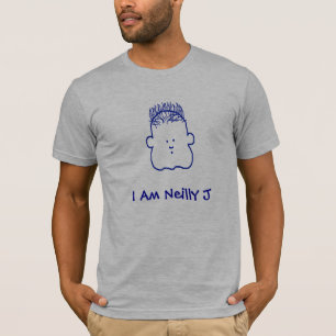 neilly j - blue on grey, mens, I Am Neilly J T-Shirt