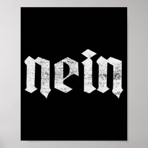 Nein german saying no funny germany deutschland poster