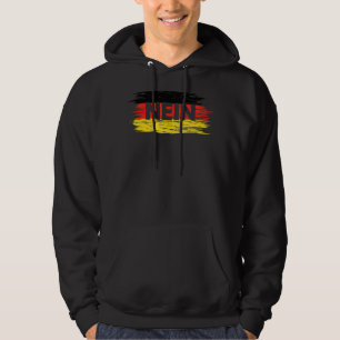 Nein No In German Deutschland Flag  Germany German Hoodie