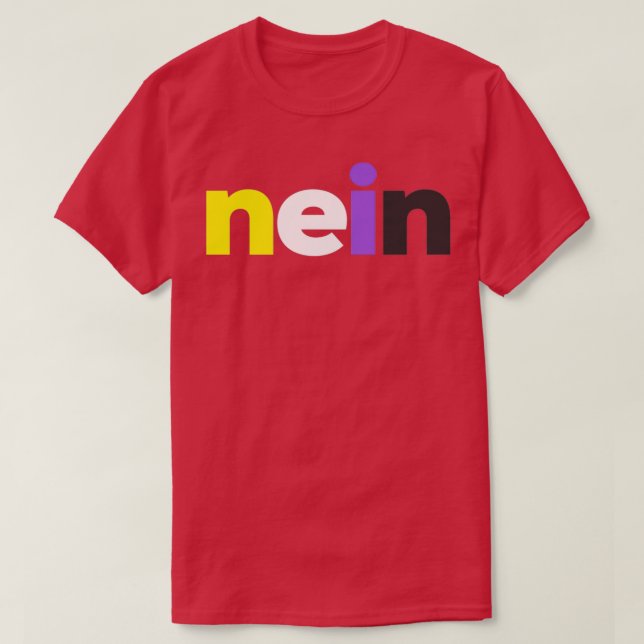 Nein Nonbinary Pride T-Shirt (Design Front)