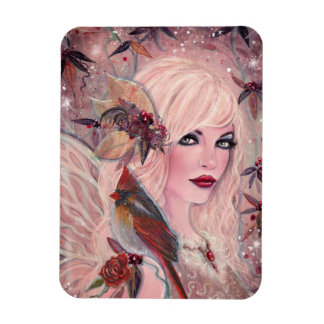 Neira Fairy with cardinal By Renee Lavoie  Magnet