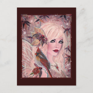 Neira Fairy with cardinal By Renee Lavoie Postcard