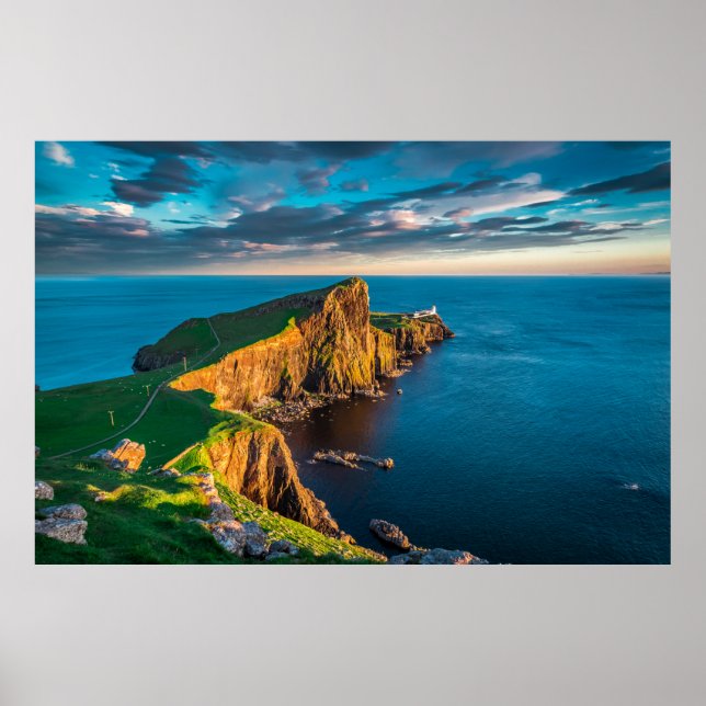 Neist Point Lighthouse, Scotland Poster (Front)