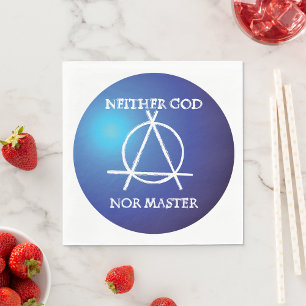 Neither God Nor Master Anarchy Symbol Napkin
