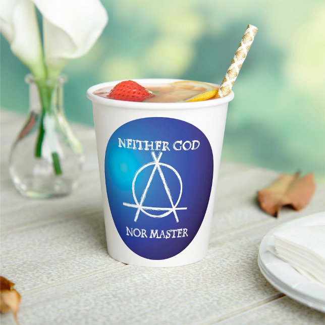 Neither God Nor Master Anarchy Symbol  Paper Cups (Creator Uploaded)