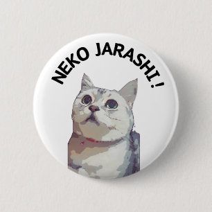 NEKO JARASHI button badge by ramu