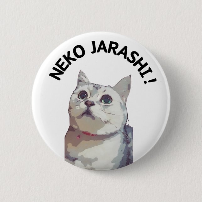 NEKO JARASHI button badge by ramu (Front)