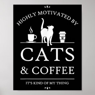 Neko Latte Cats &amp; Coffee Motivation , Uni-adul Poster