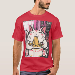 Neko Ramen Cat Lover Kawaii Anime  T-Shirt