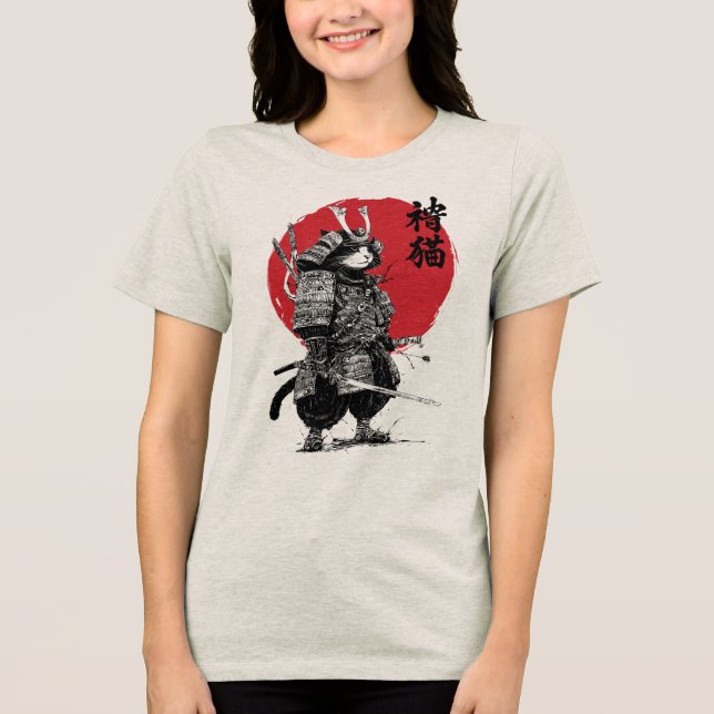 Neko Samurai Tri-Blend Shirt (Front)