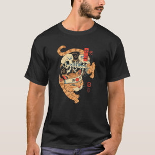 Neko Shi Sushi  Cute Cat Japanese Sunset T-Shirt