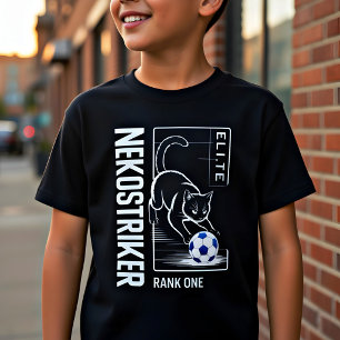 Neko Striker Soccer Cat T-Shirt