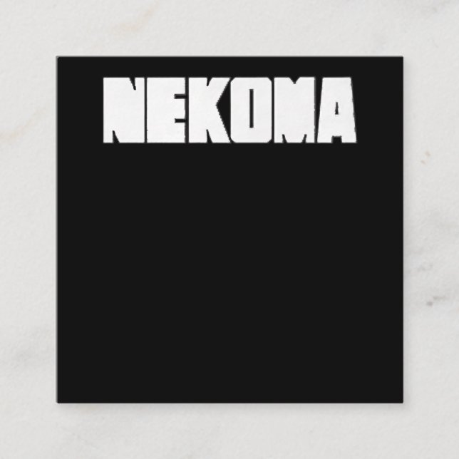 Neko Volleyball Practice Anime Manga Cosplay Square Business Card (Front)