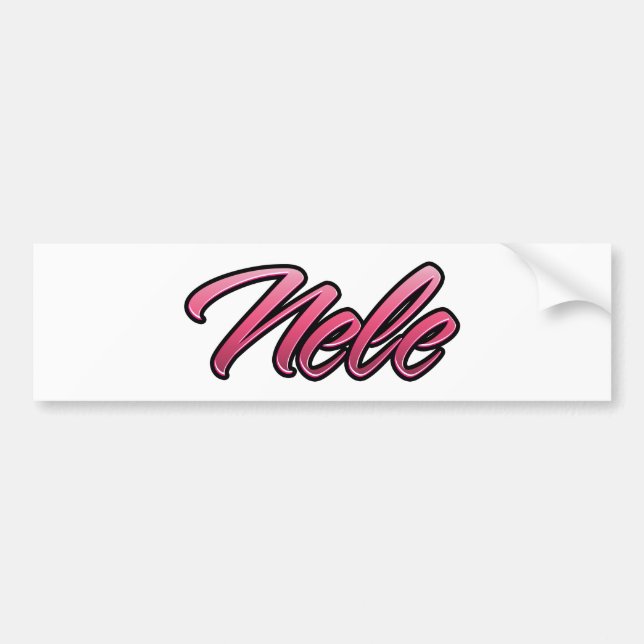 Nele faded pink Aufkleber Sticker (Front)