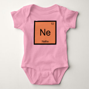 Nellie Name Chemistry Element Periodic Table Baby Bodysuit