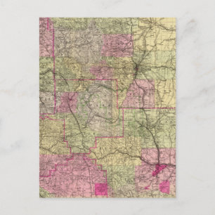 Nell's Topographical Map of Colorado Postcard
