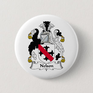 Nelson Family Crest 6 Cm Round Badge