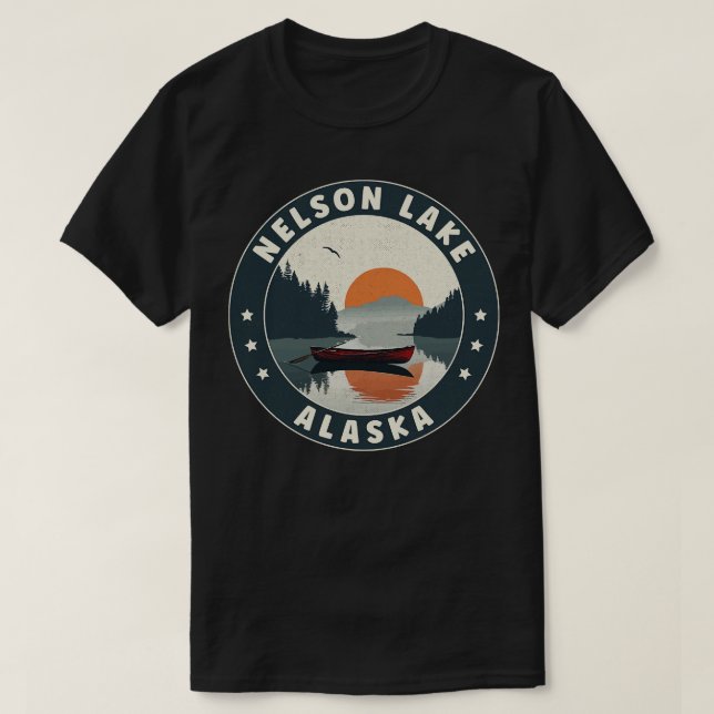 Nelson Lake Alaska Sunset TShirt (Design Front)