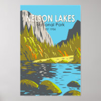 Nelson Lakes National Park New Zealand Vintage 