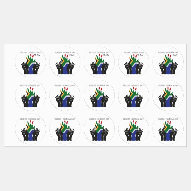 nelson Mandela day stickers (Sheet)
