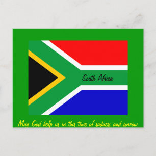 Nelson mandela south africa flag postcard