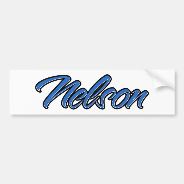 Nelson Name blue Aufkleber Sticker Autoaufkleber (Front)