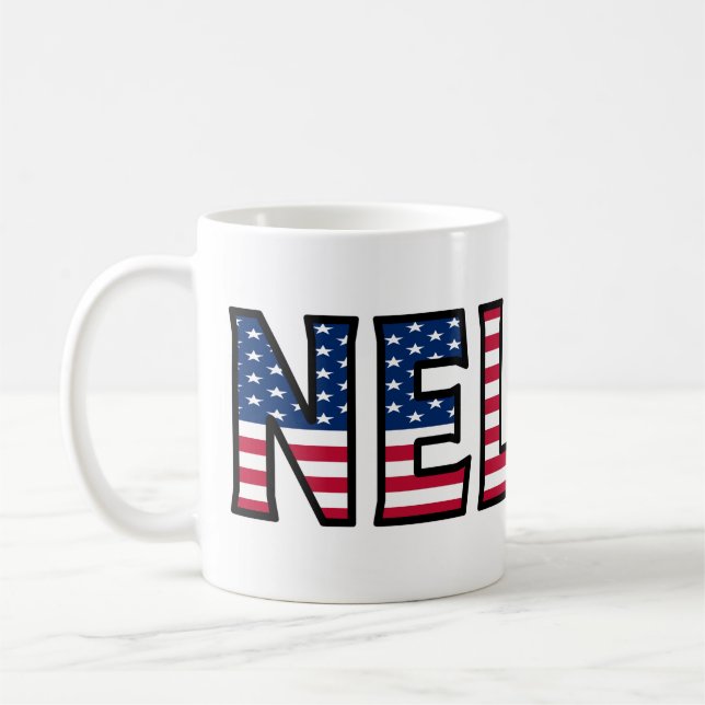 Nelson Name First Name USA stylish cup of coffee c (Left)