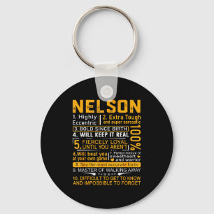 Nelson Name Shirt D Nelson Last Name  Key Ring