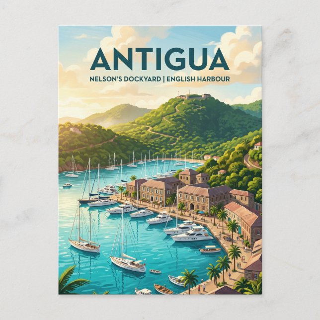 Nelson’s Dockyard Antigua and Barbuda Postcard (Front)