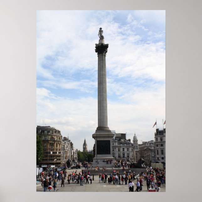 Nelson's Column, Trafalgar Square Poster (Front)