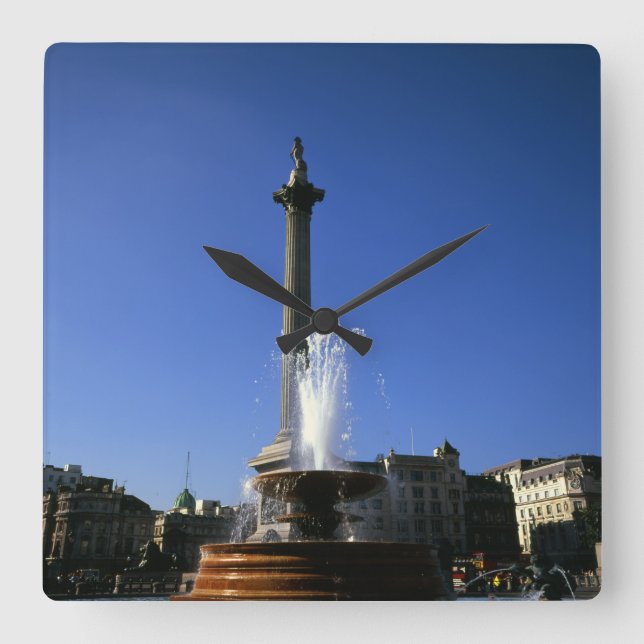 Nelson's Column Trafalgar Square Square Wall Clock (Front)