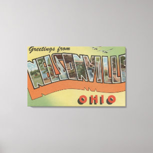 Nelsonville, Ohio - Large Letter Scenes Canvas Print