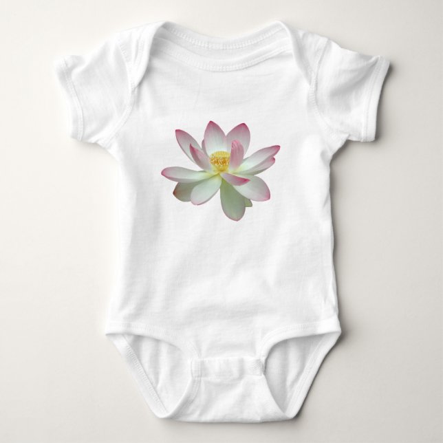 Nelumbo nucifera baby bodysuit (Front)
