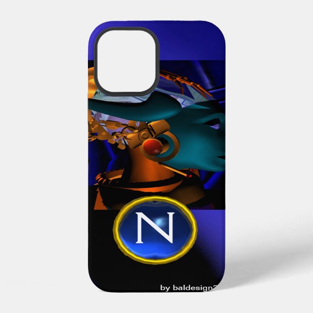 NEMES /HYPER ANDROID,Blue Science Fiction Monogram iPhone Case (Back)