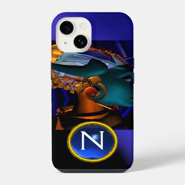 NEMES /HYPER ANDROID,Blue Science Fiction Monogram iPhone Case (Back)