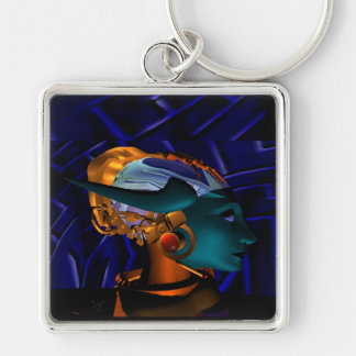 NEMES / HYPER ANDROID Science Fiction Blue Metal Key Ring