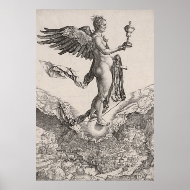 Nemesis, Engraving by Albrecht Durer Poster (Front)