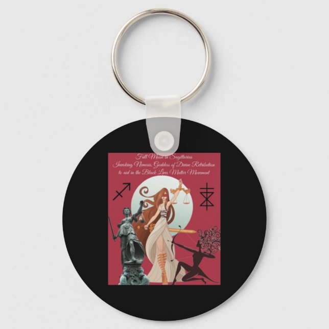 Nemesis Goddess Of Divine Retribution - To Aid In  Key Ring (Front)