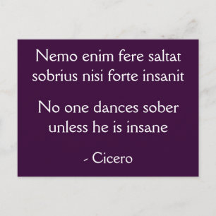 Nemo enim fere saltat sobrius postcard