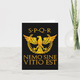 Nemo Sine Vitio Est Spqr Seneca Quote Stoic  Card