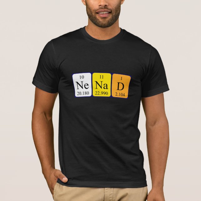 Nenad periodic table name shirt (Front)