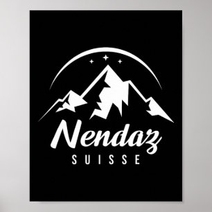 Nendaz Switzerland Ski Resort Skiing Snowboarding  Poster