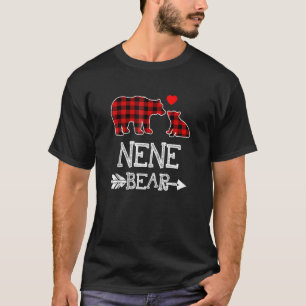 Nene Bear Red Buffalo Plaid Grandma Bear Pajama T-Shirt